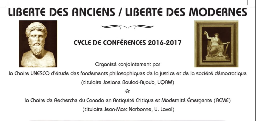 Liberté des anciens / Liberté des modernes - Institut d'études