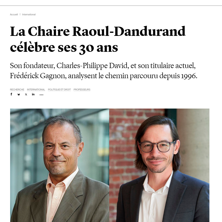30 ans chaire RD